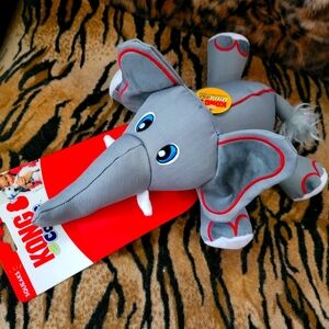 KONG Dog Cozie Gray Elephant Plush Toy Sz Large